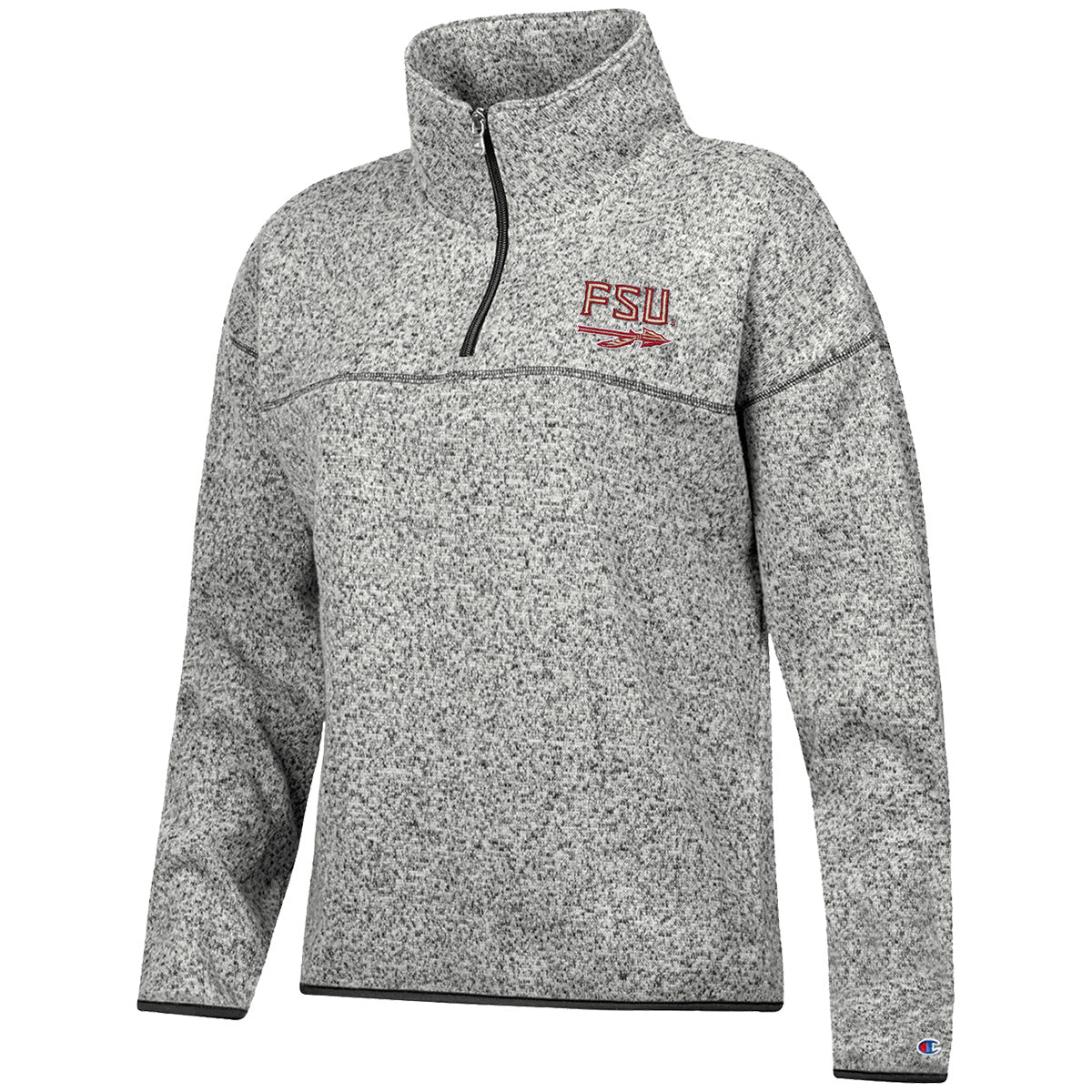 Champion Women's FSU Spear Arctic Fleece 1/4 Zip Jacket - Black