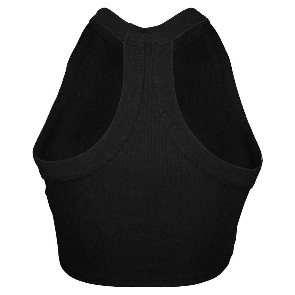 ZooZatz's Women's Seminole Logo Rib Crop Tank - Black