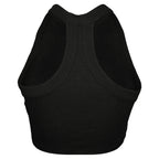 ZooZatz's Women's Seminole Logo Rib Crop Tank - Black