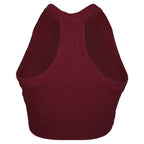 ZooZatz's Women's Stackied FSU Rib Crop Tank - Garnet