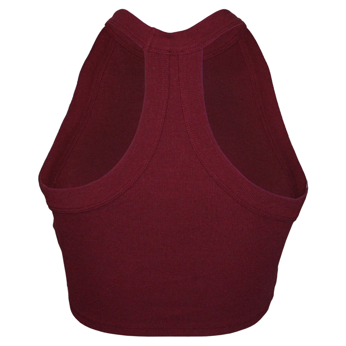 ZooZatz's Women's Stackied FSU Rib Crop Tank - Garnet