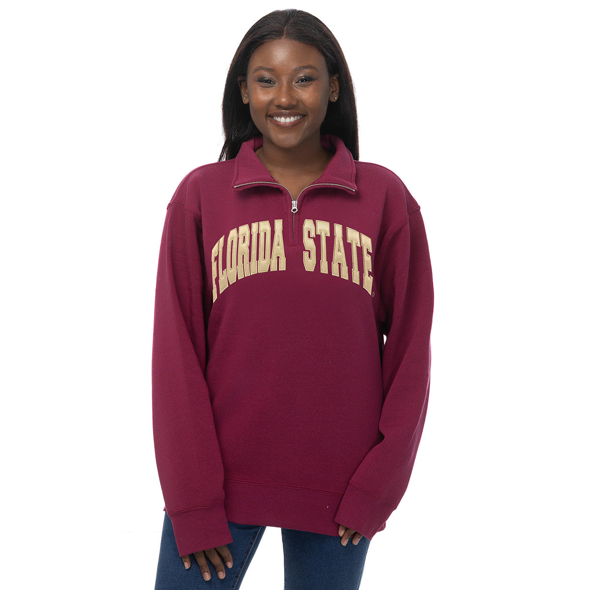 ZooZatz Women's Florida State 1/4 Zip Fleece - Garnet