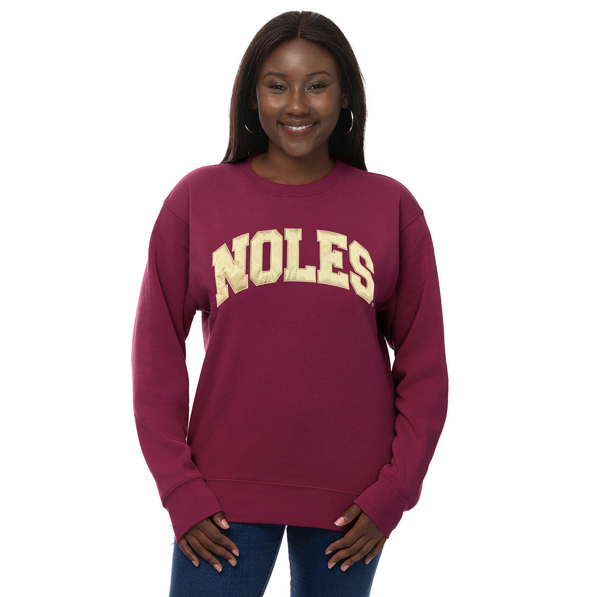ZooZatz Women's Noles Crew Fleece - Garnet