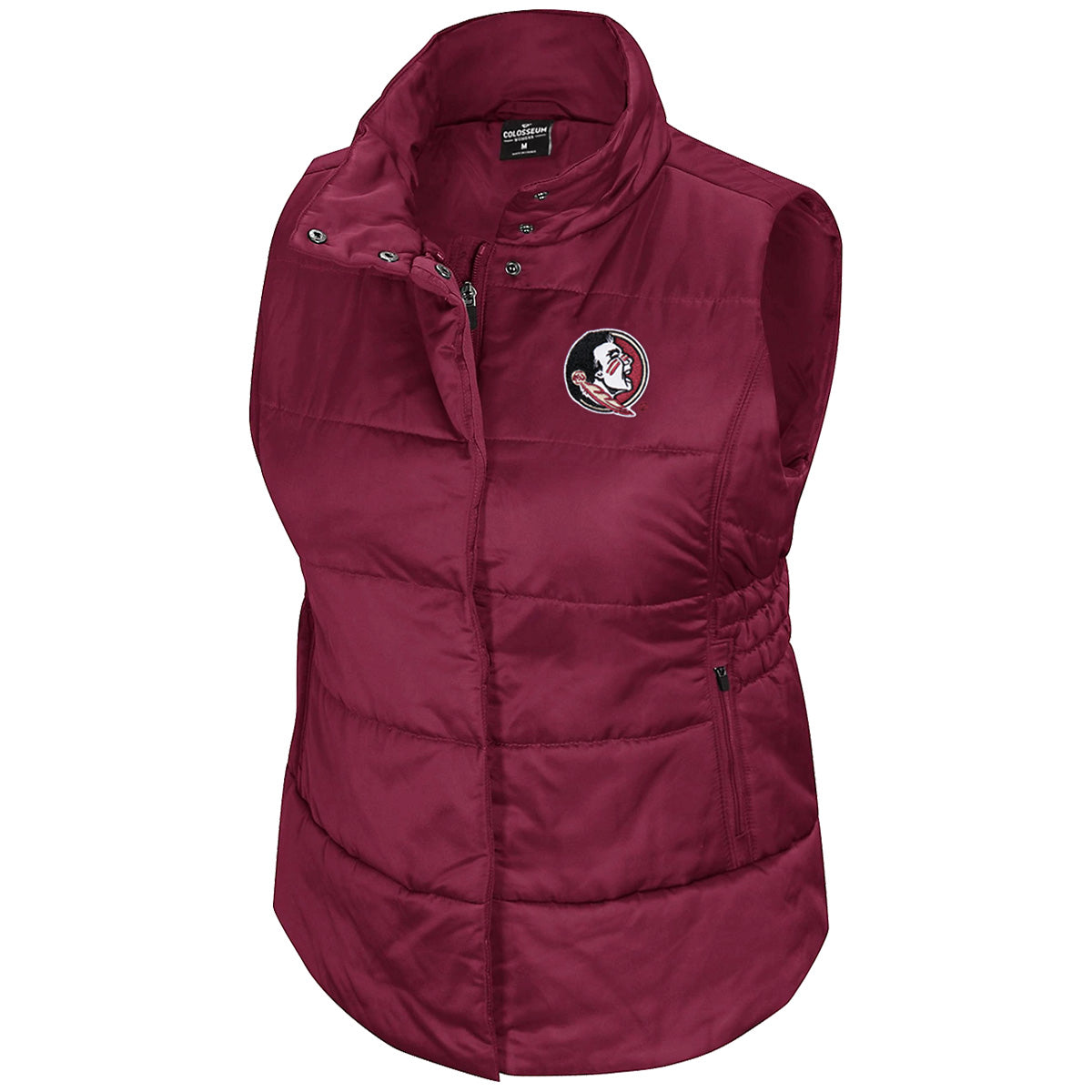 Colosseum Women's Seminole Logo Puffer Vest - Garnet