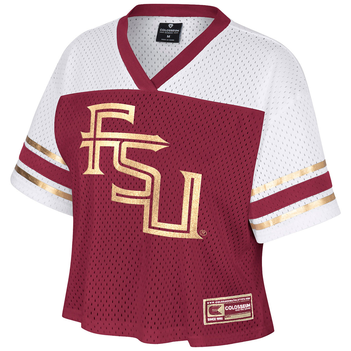 Colosseum Women's Stacked FSU Football Jersey - Garnet/White