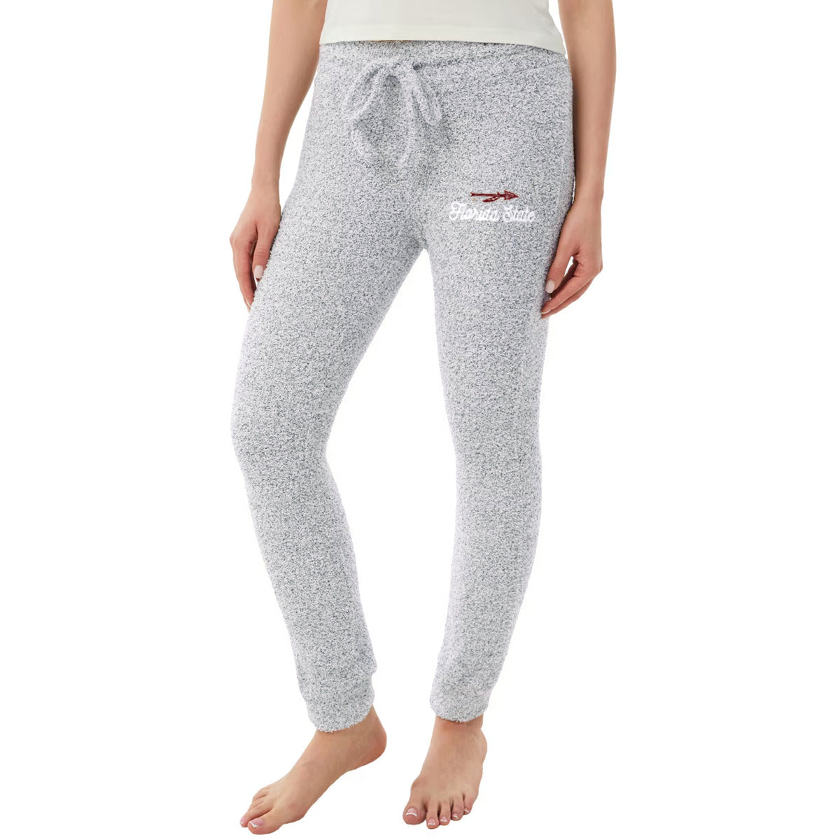 Concept Sports Women's Florida State Spear Nylon Hoop Fleece Pant - Heather Grey