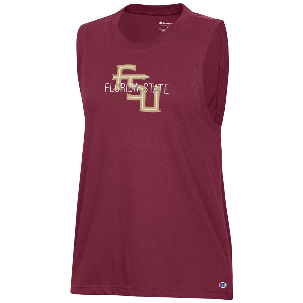 Champion Women's Stacked FSU/Florida State Muscle Tank - Garnet