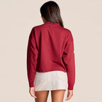 Stewart Simmons Women's Noles/Seminole Logo Holographic Design Crewneck Sweater - Garnet