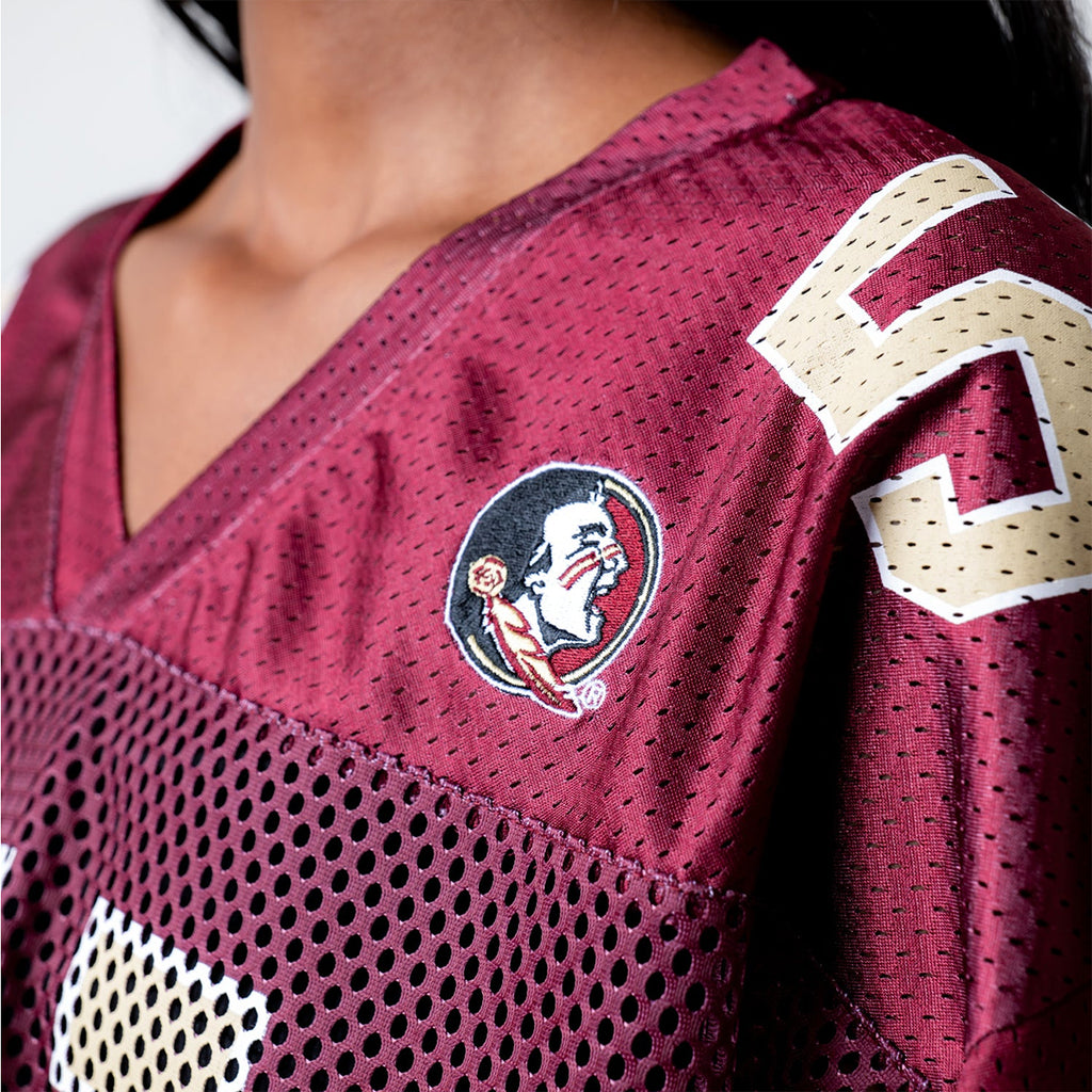 Established & Co. Women's Seminole Logo #51 Vintage Practice Jersey - Garnet