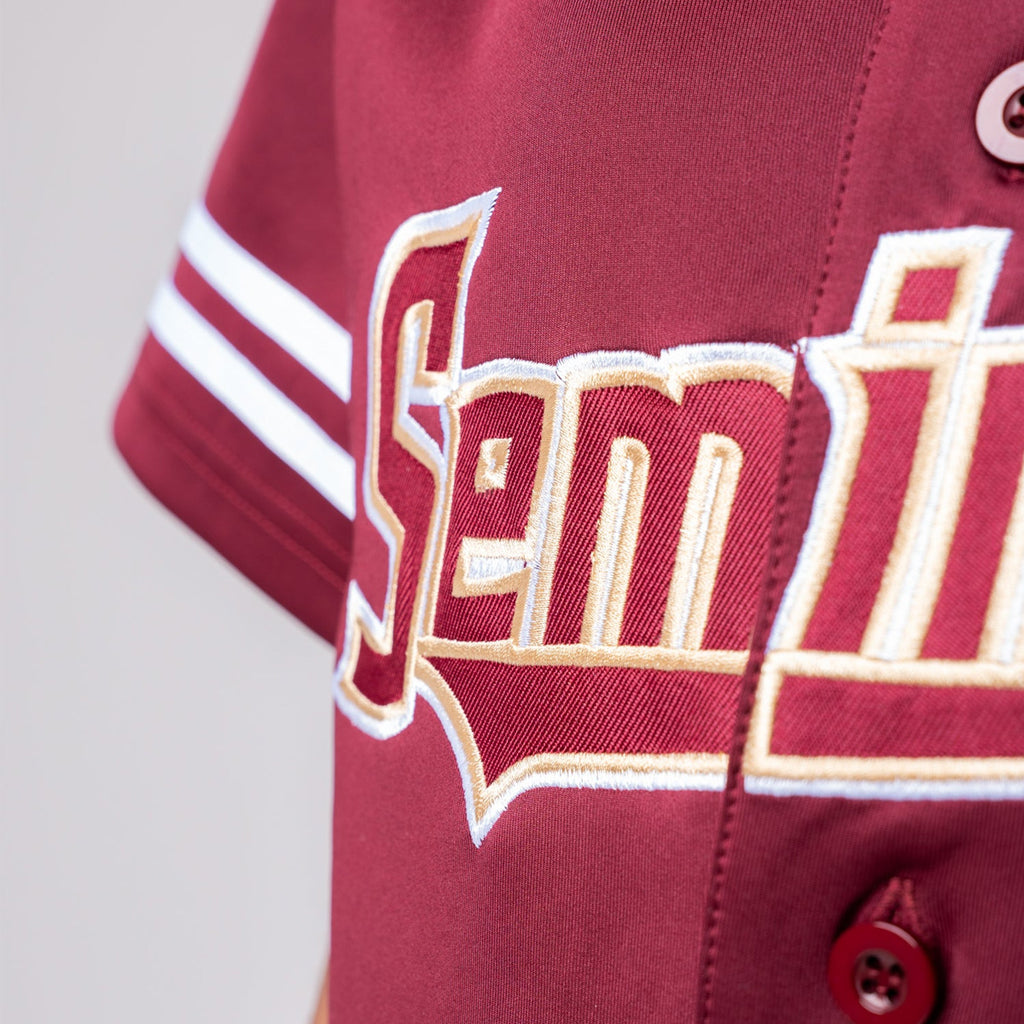 Established & Co. Women's Seminoles Full-Length Baseball Jersey - Garnet
