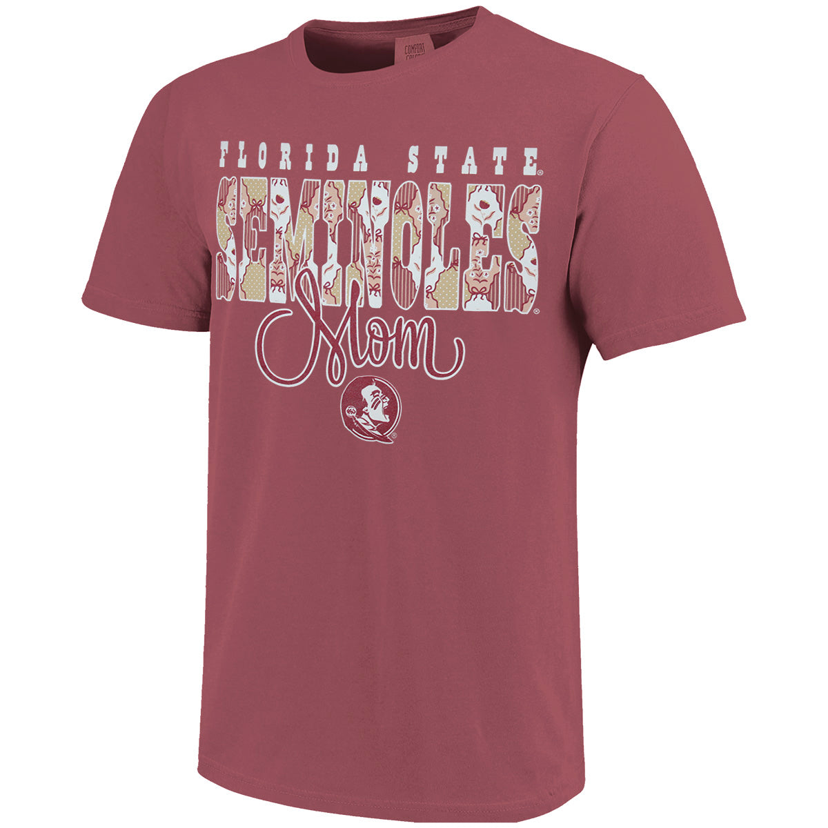 Image One Comfort Colors Florida State Seminoles Mom Design Short Sleeve T-shirt - Brick