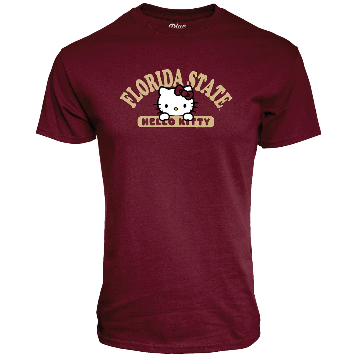 Blue 84 Unisex Florida State Hello Kitty Design Short Sleeve T-shirt - Garnet