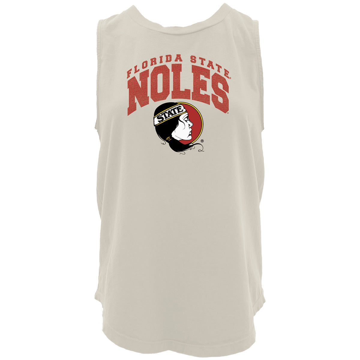 Blue 84 Women's Vault Florida State Noles/Lady Seminole Design Muscle Tank - Ivory