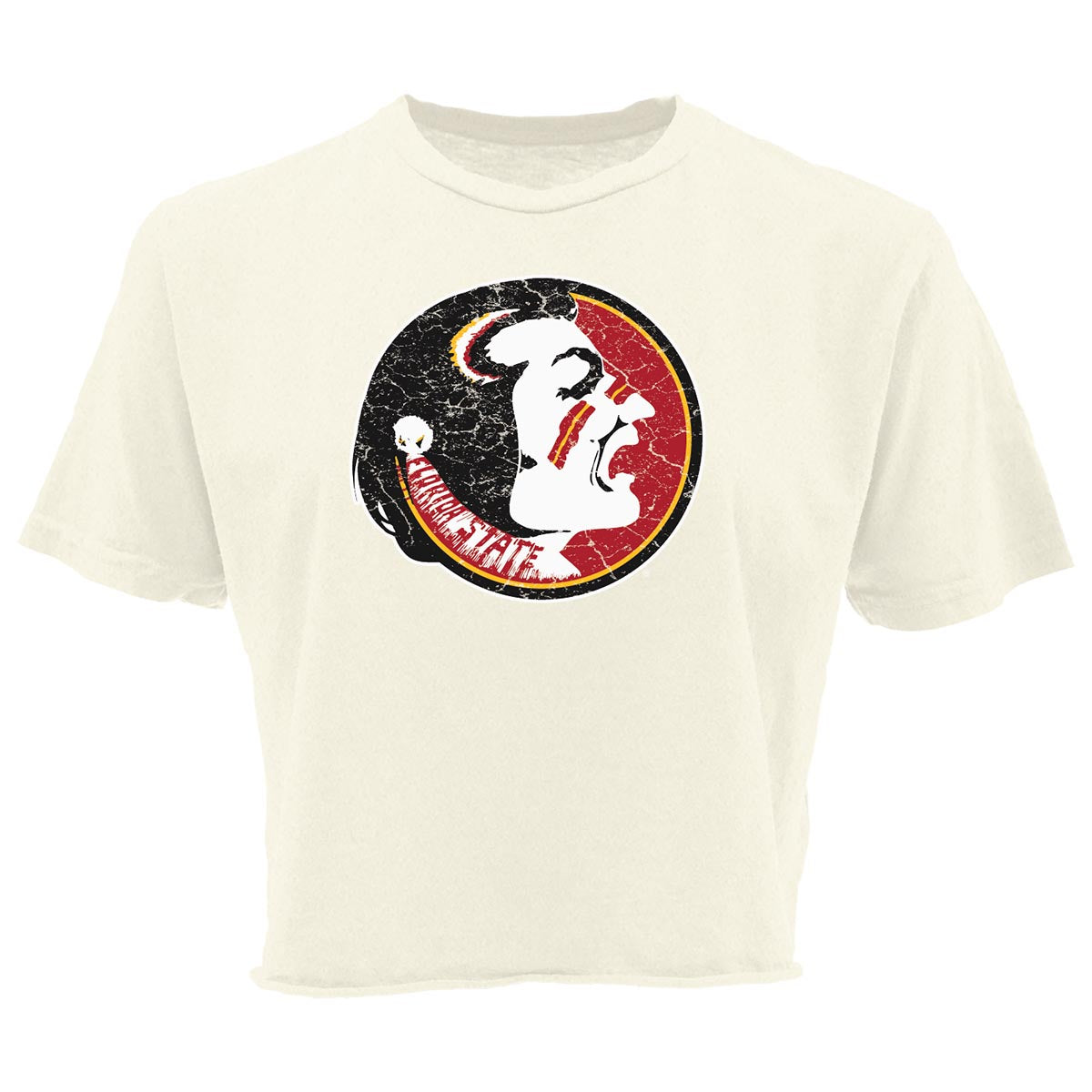 Blue 84 Women's Vault Seminole Logo Short Sleeve Crop T-shirt - Ivory