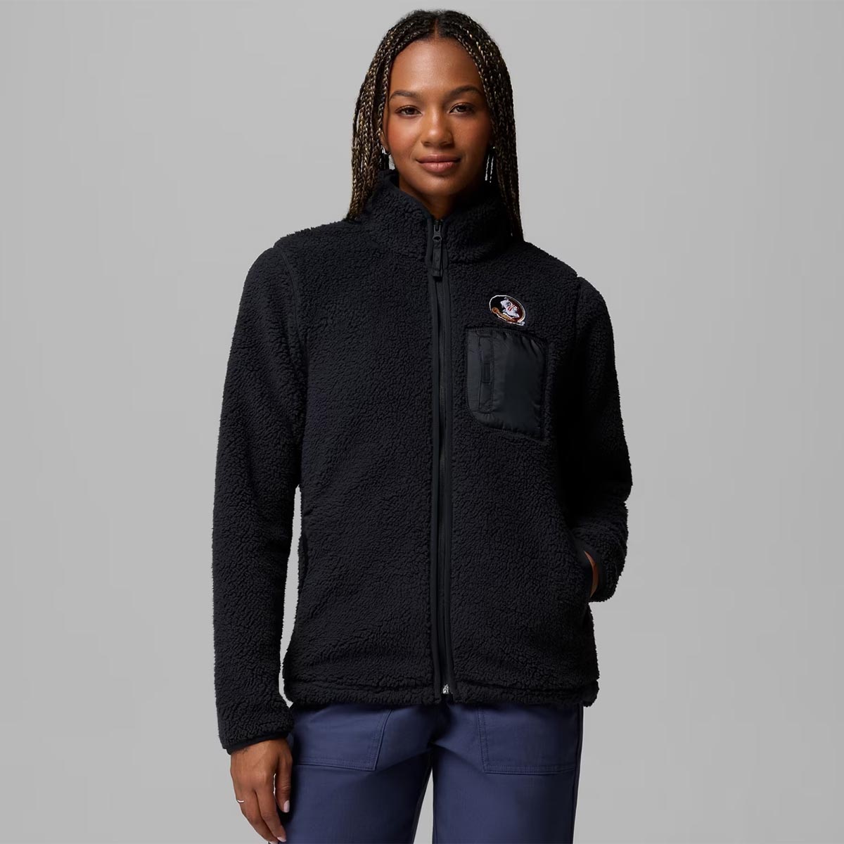Columbia Women's Seminole Logo West Bend Full-Zip Jacket - Black