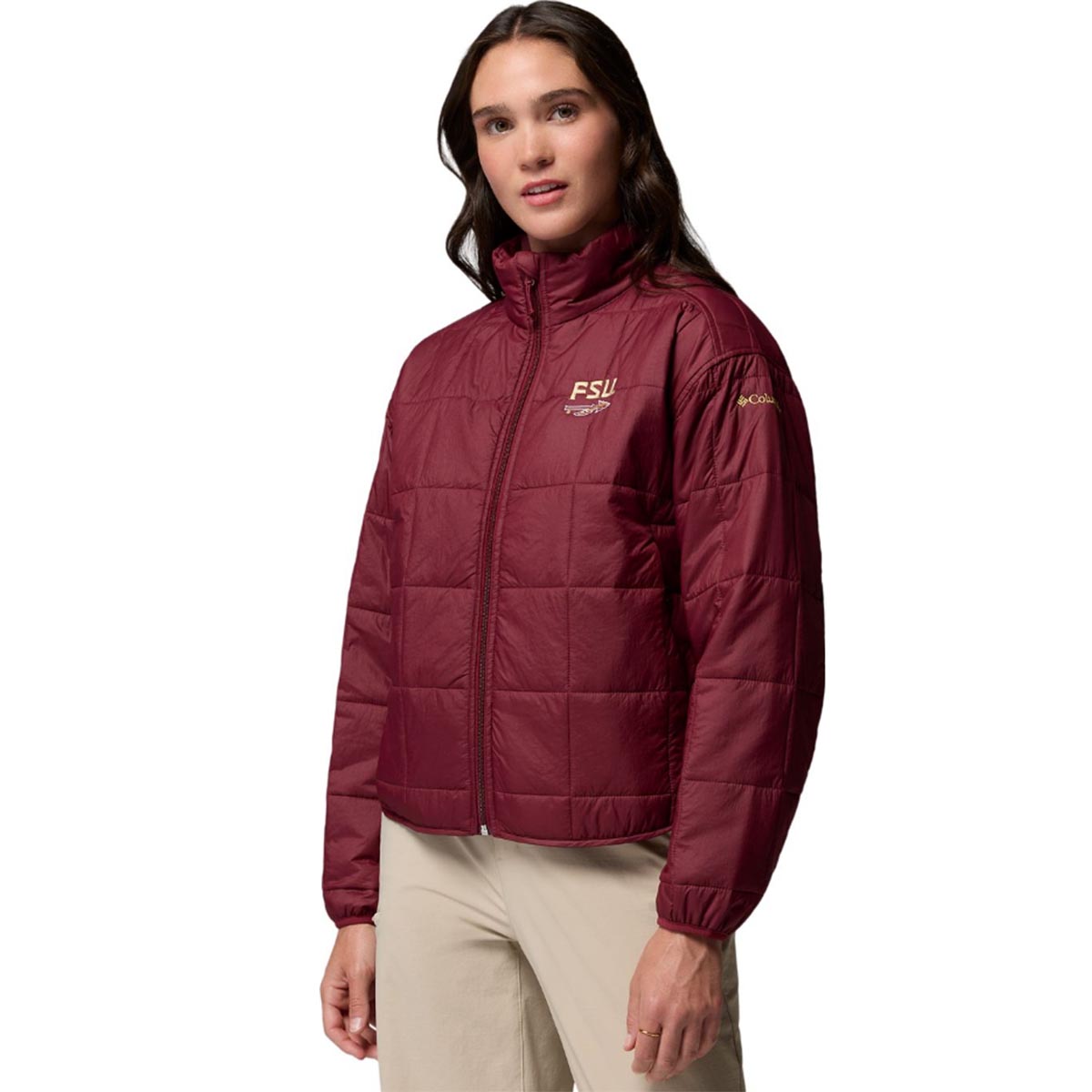 Columbia Women's FSU Spear Sienna Hill Quilted Jacket - Garnet