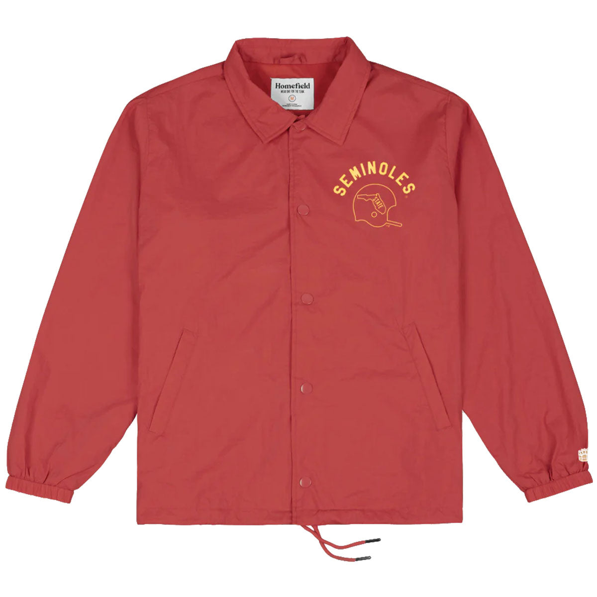 Homefield Men's Vault Seminoles Helmet Design Coach's Jacket - Crimson