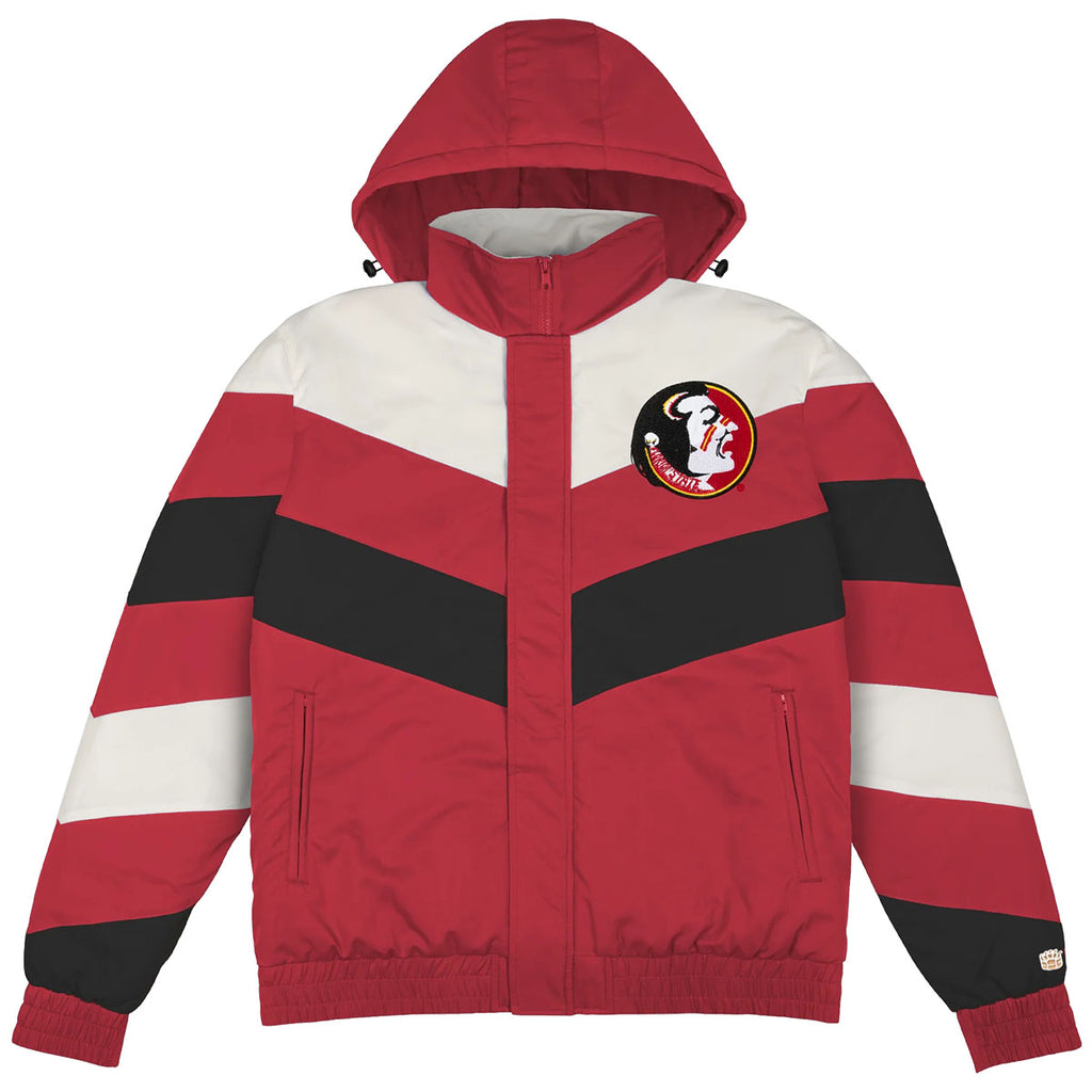 Homefield Men's Vault Seminole Logo/Florida State Retro Full-Zip Jacket - Crimson/White/Black