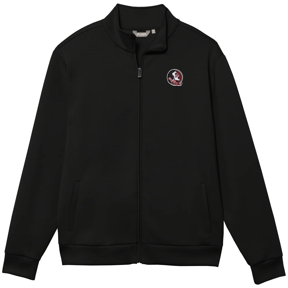 League Men's Seminole Logo Full-Zip Scuba Knit Fleece - Black