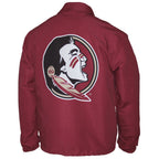 League Men's Florida State Seminoles/Seminole Logo Icon Coach's Jacket - Garnet