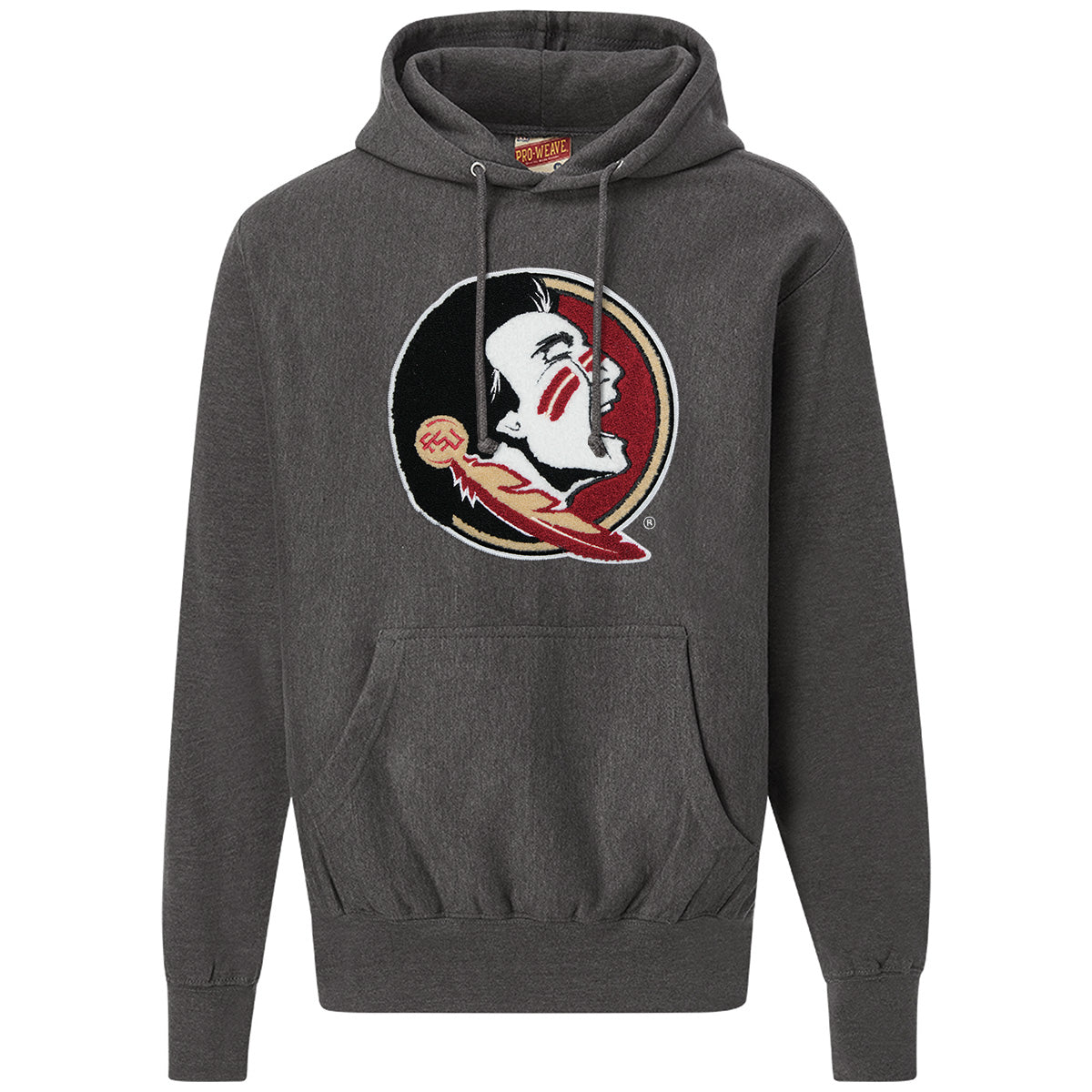MV Sport Men's Chenille Seminole Logo Pro-Weave Hood - Charcoal