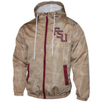 Something Inked Men's Stacked FSU/Seminole Logo Full-Zip Hooded Lightweight Jacket - Gold