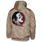 Something Inked Men's Stacked FSU/Seminole Logo Full-Zip Hooded Lightweight Jacket - Gold
