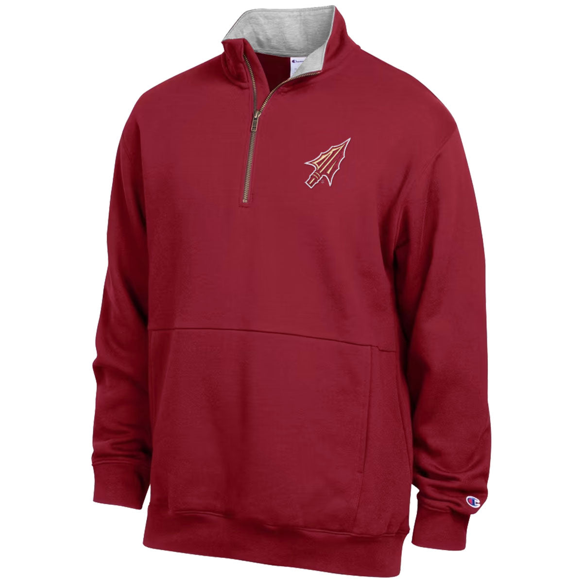 Champion Men's Arrowhead Logo 1/4 Zip Fleece - Garnet