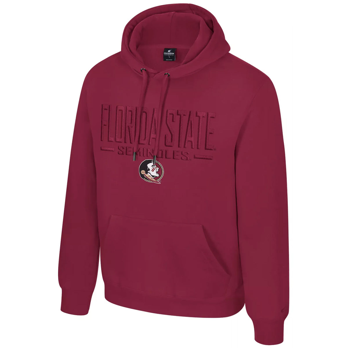 Colosseum Men's Florida State Seminoles/Seminole Logo Tonal Design Hood - Garnet