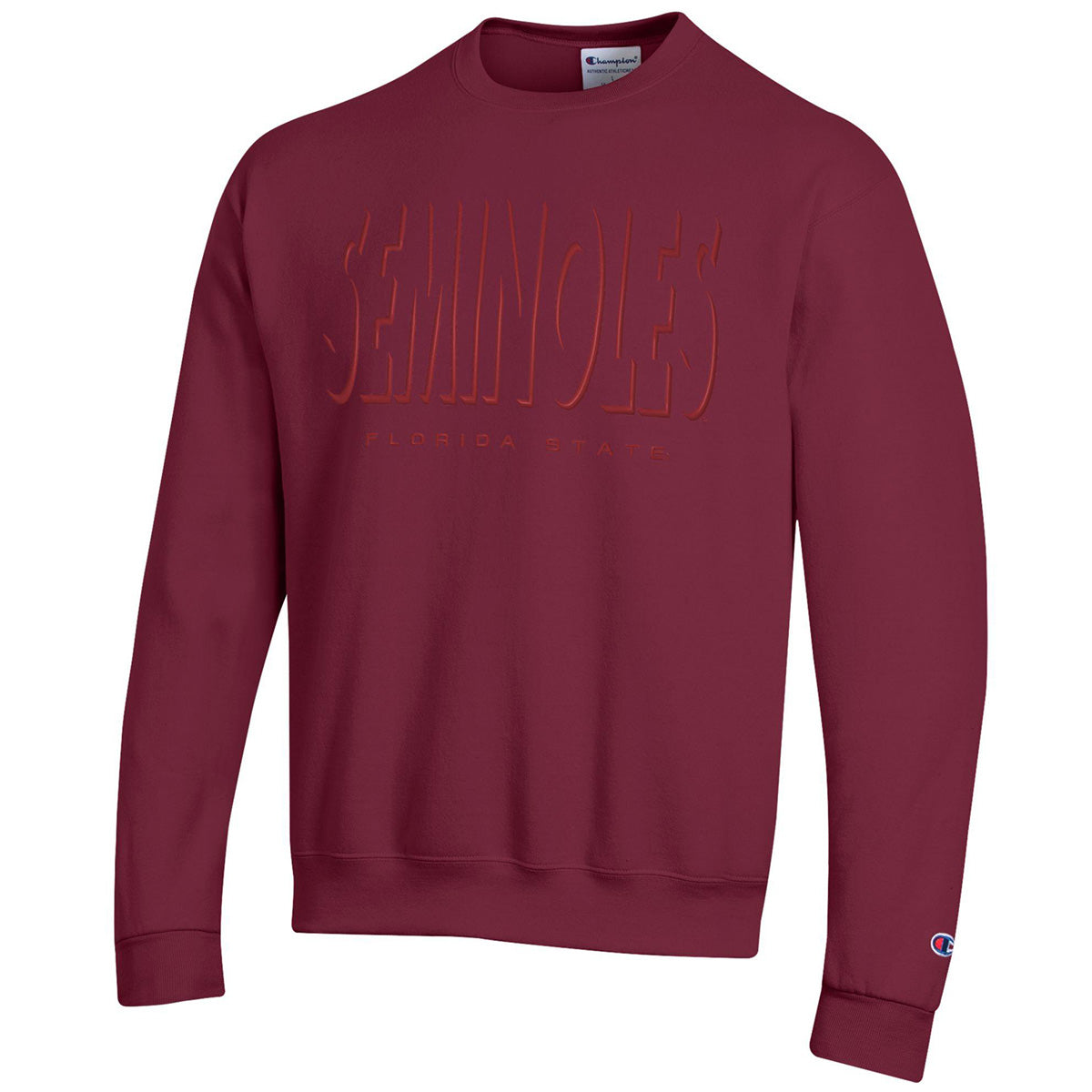 Champion Men's Seminoles Florida State Powerblend Crew - Garnet