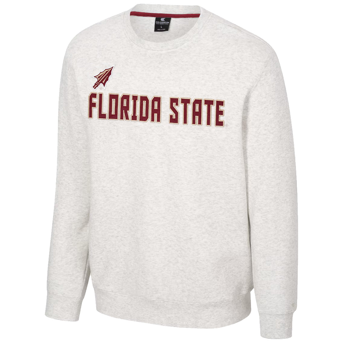 Colosseum Men's Arrowhead/Florida State Crew Fleece - Almond