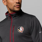 Columbia Men's Seminole Logo Essential Hike Grid 1/2 Zip Fleece - Black