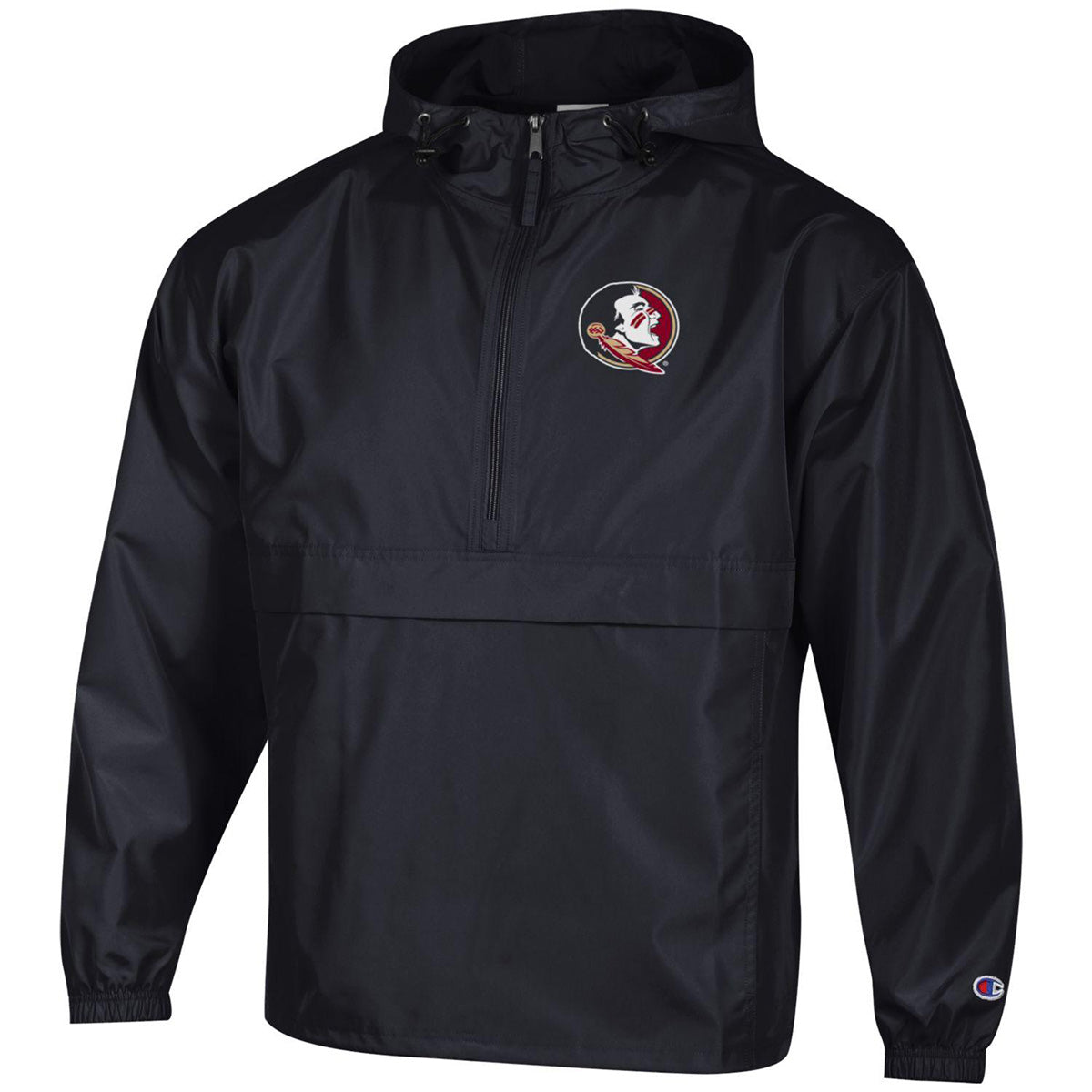 Champion Men s Seminoles Logo Packable Jacket Black