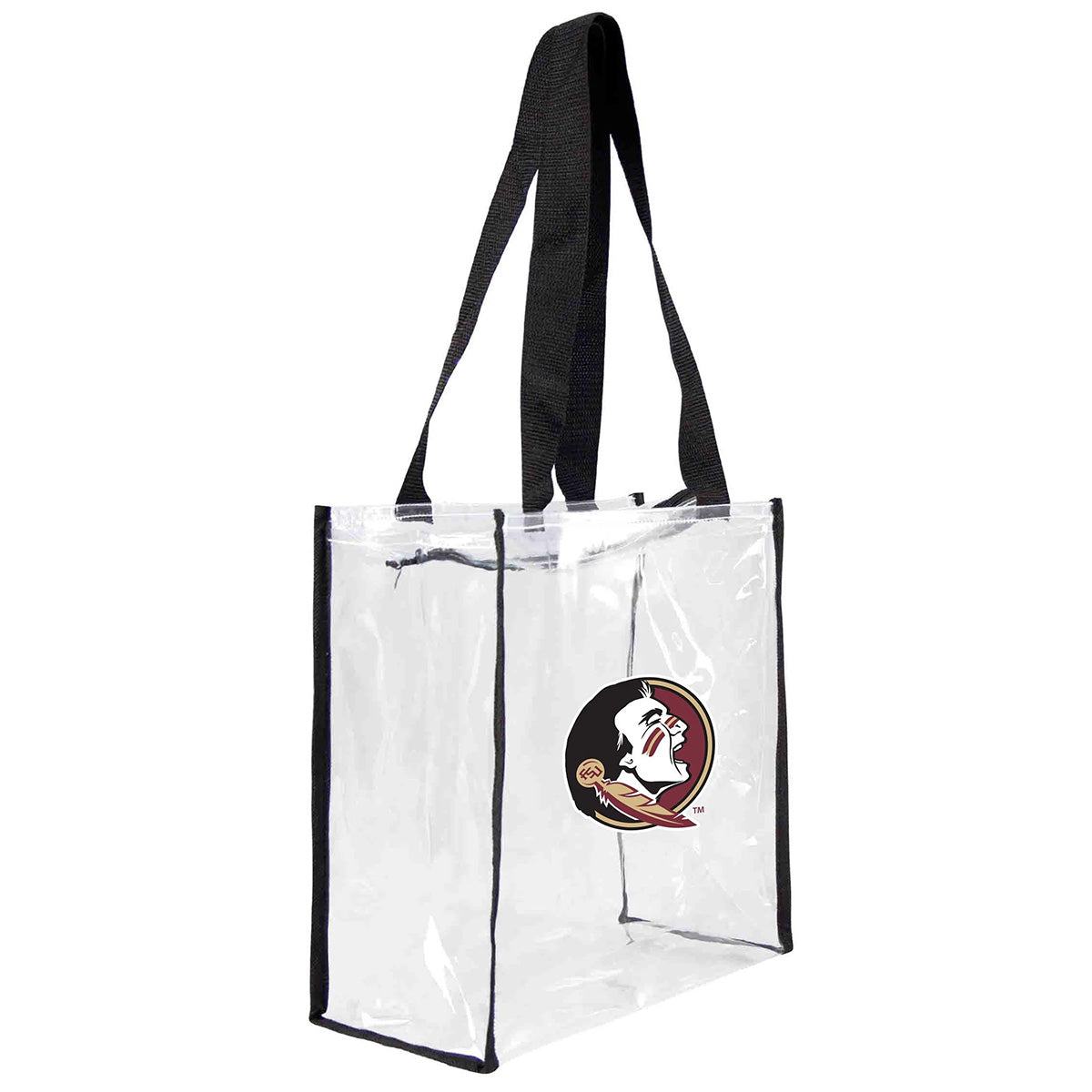 Little Earth Seminole Logo Clear Square Stadium Tote