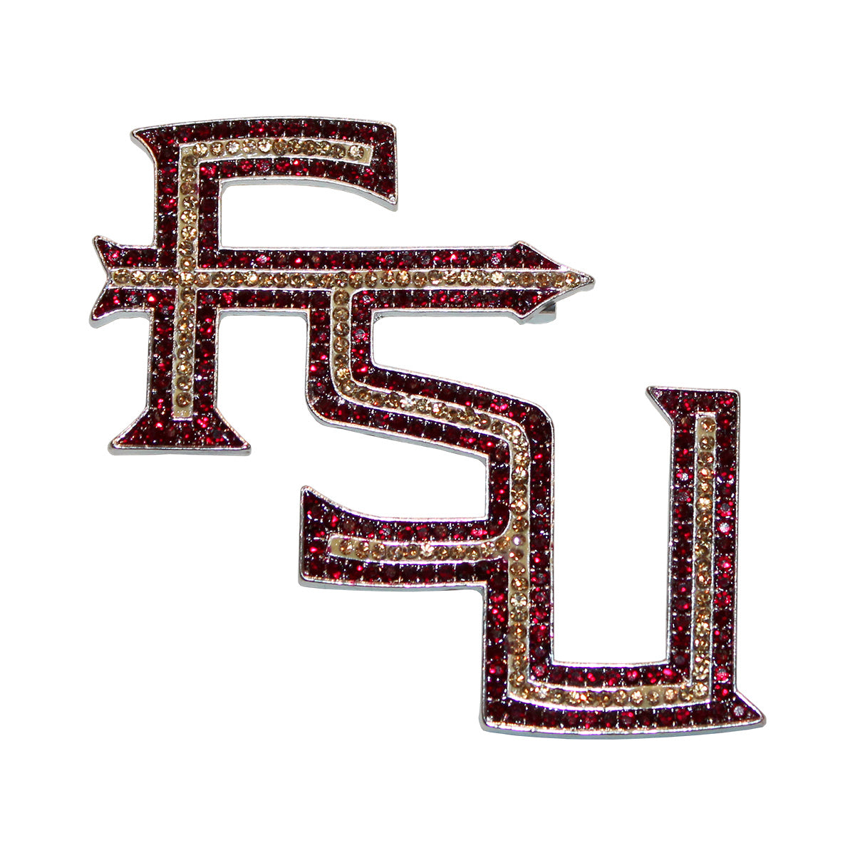 Seasons Jewelry Stacked FSU Crystal Pin