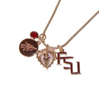 Emerson Street Stacked FSU/Arrowhead Multi Charm Necklace