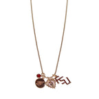 Emerson Street Stacked FSU/Arrowhead Multi Charm Necklace