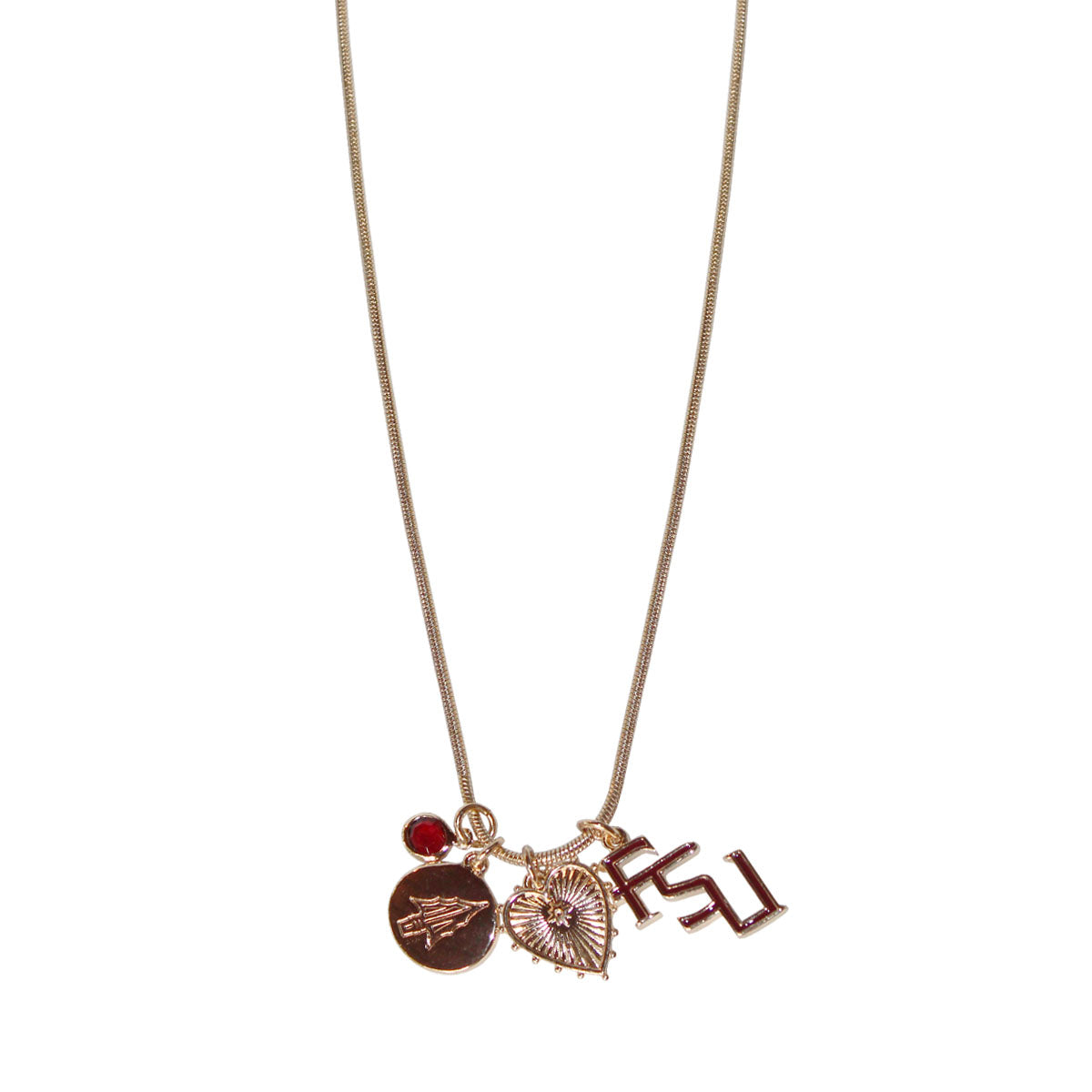 Emerson Street Stacked FSU/Arrowhead Multi Charm Necklace