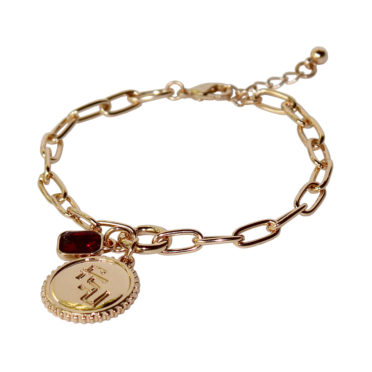 Emerson Street Stacked FSU Charm Bracelet - Gold