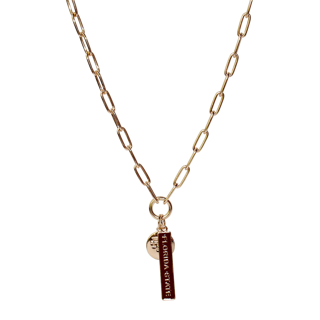 Emerson Street Florida State/Stacked FSU Charms Necklace - Gold