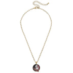 Canvas Enamel Seminole Logo Pendant 16" Necklace