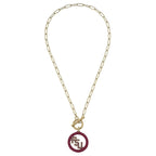 Canvas Enamel Stacked FSU 16" Necklace