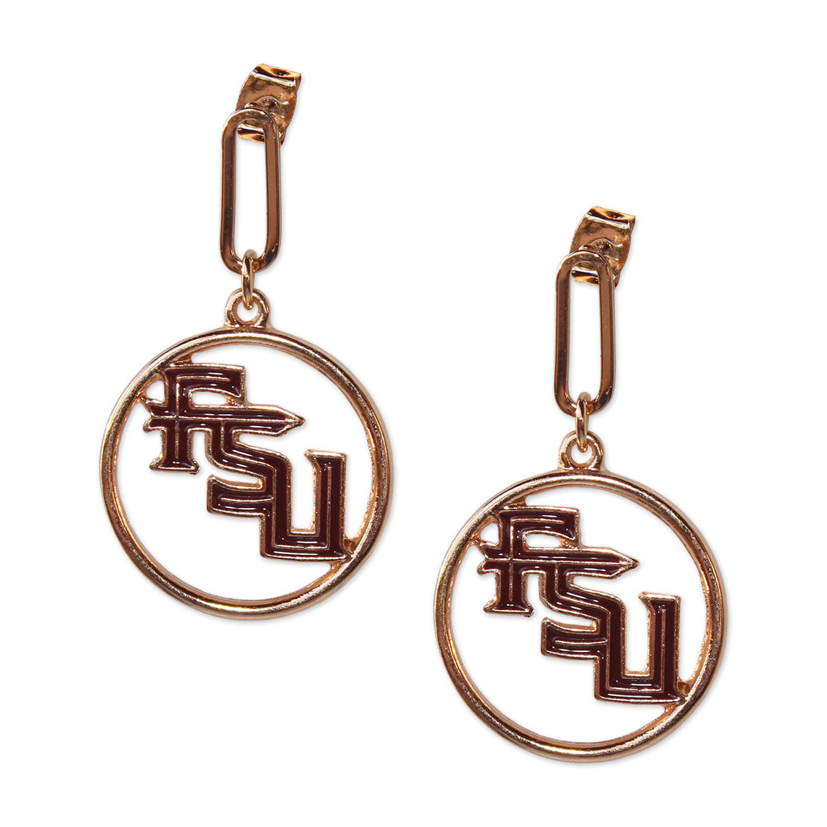 Emerson Street Stacked FSU in Hoop Earrings