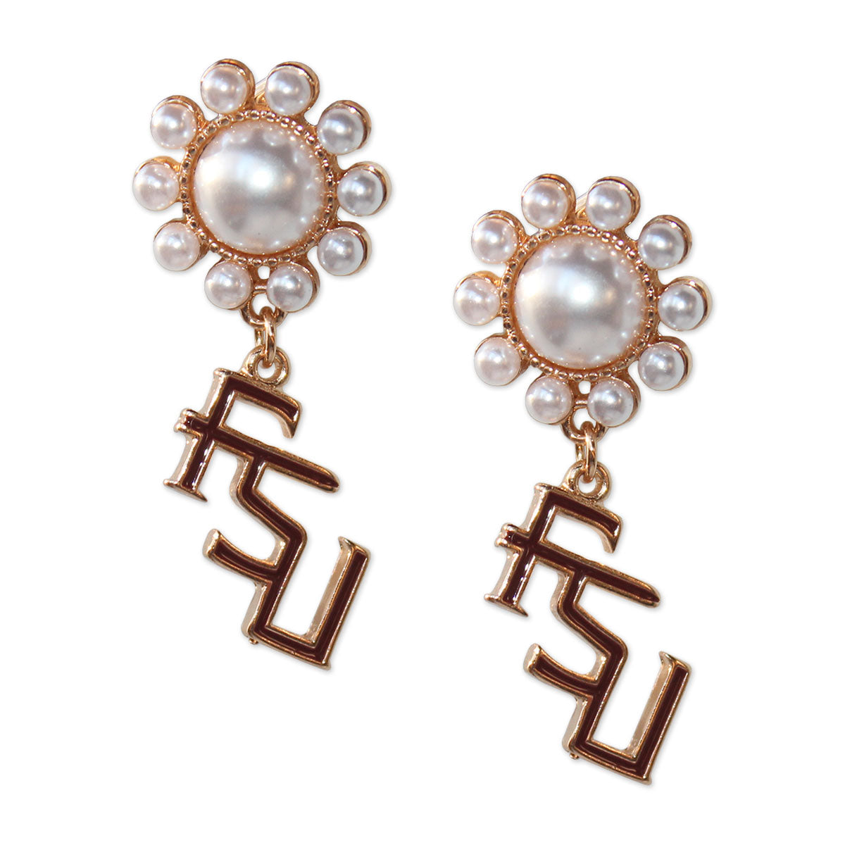 Emerson Street Stacked FSU Pearl Earrings