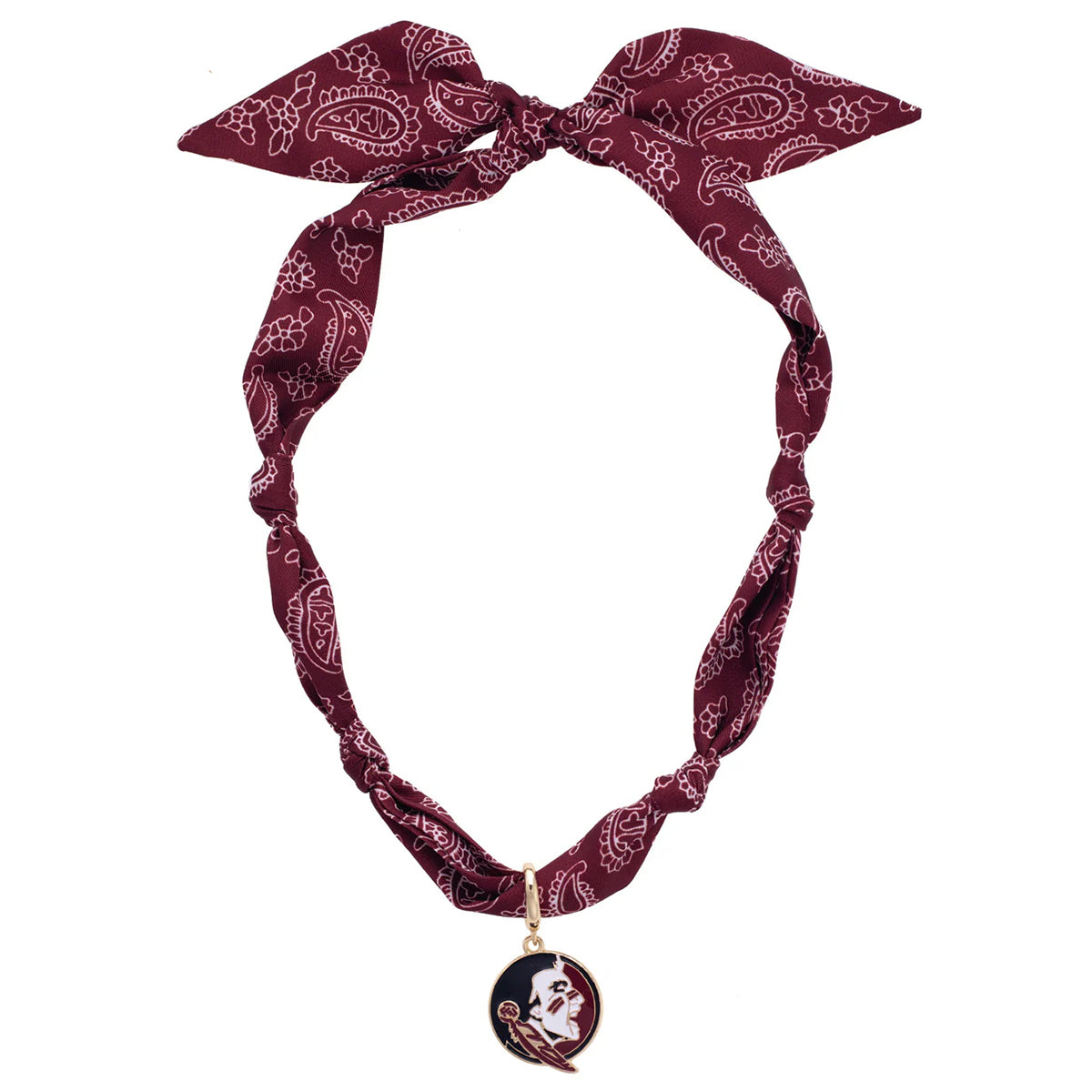 Canvas Seminole Logo 16" Bandana Scarf Necklace - Garnet