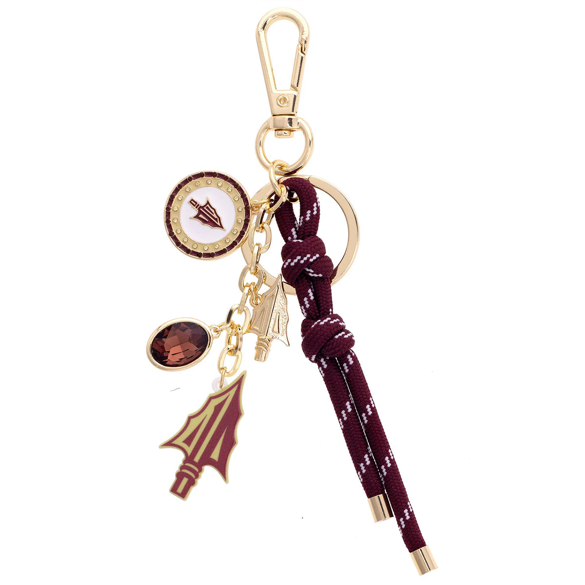 Canvas Arrowhead Logos Bag Charm - Gold
