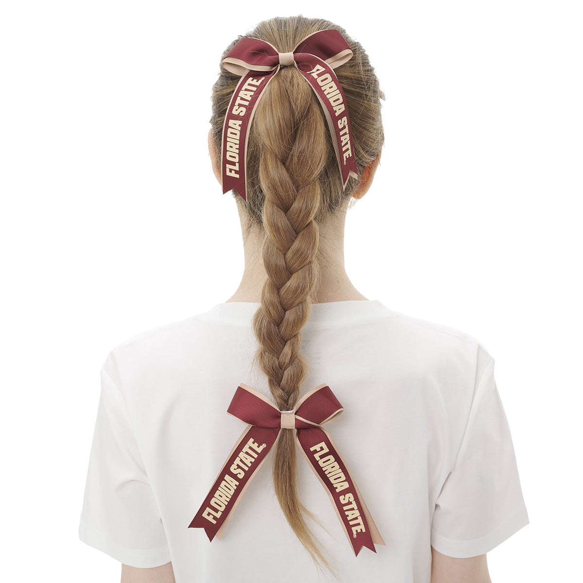 ZooZatz Florida State 2-pk Ribbon Hair Ties - Garnet/Gold