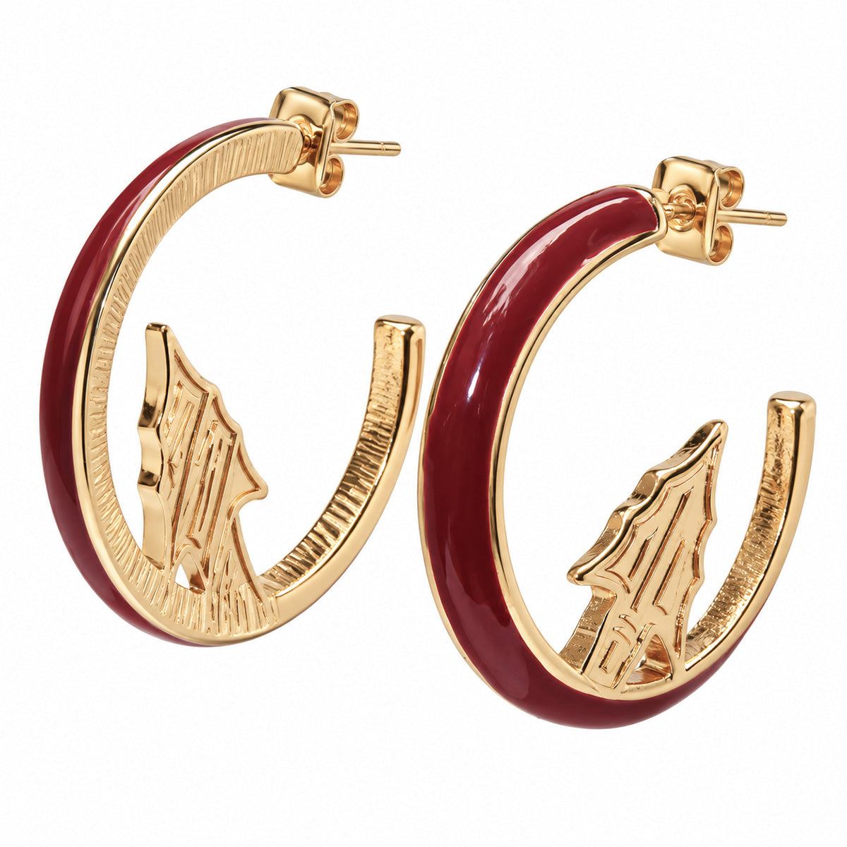 Emerson Street Arrowhead Stud Hoop Earrings