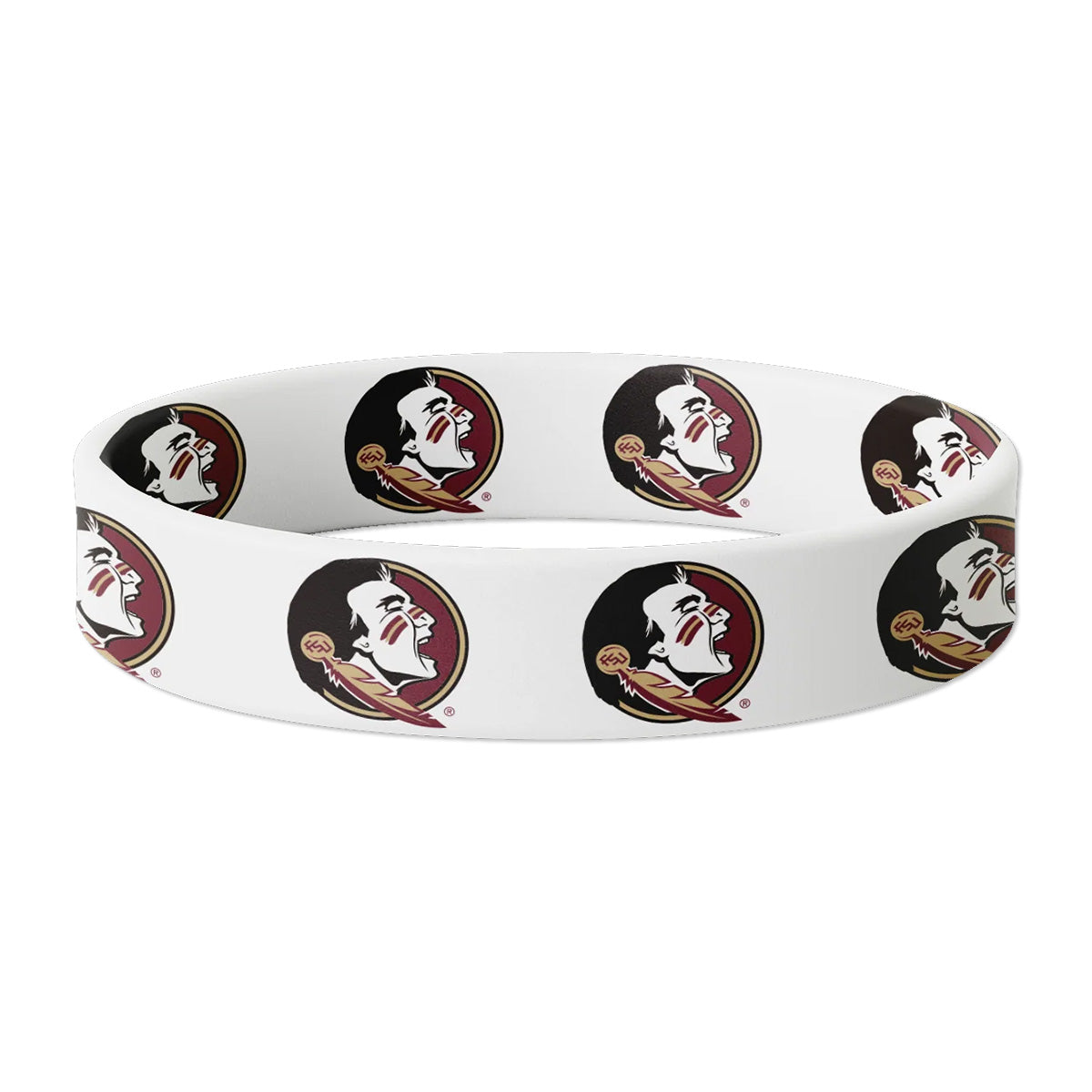 Hip Heads Seminole Logo Hair Tie Bracelet - White