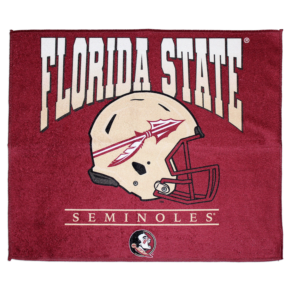 Northwest Florida State Seminoles Helmet Design 15"x18" Rally Towel - Garnet